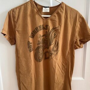 Dolce & Gabbana Brown Short Sleeve Tee with Graphic Print